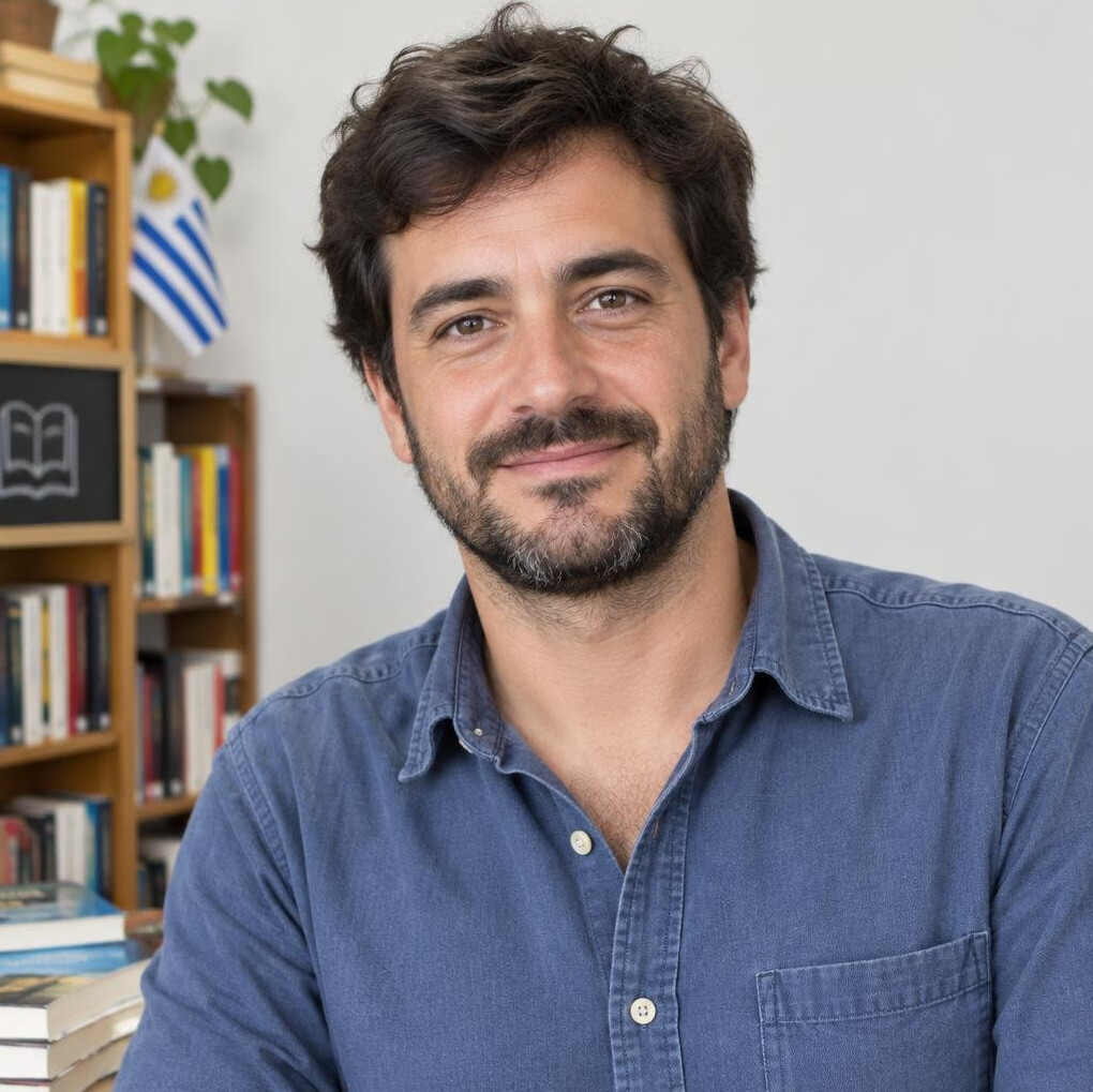 Portrait of a smiling man with a short beard