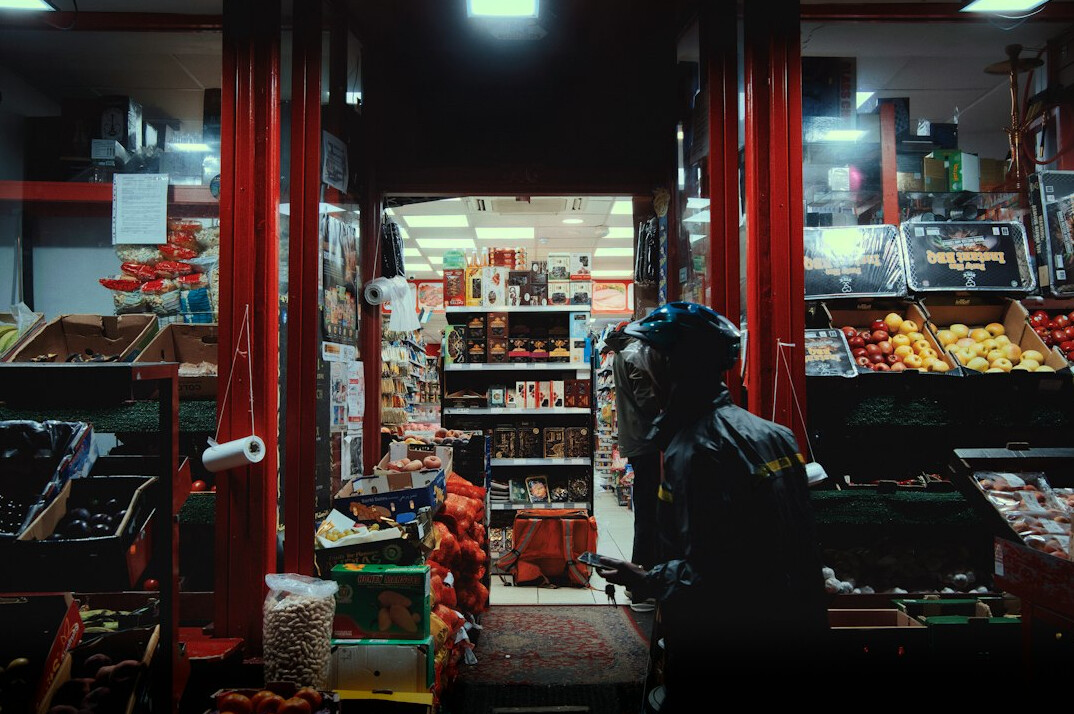 security guard in supermarket